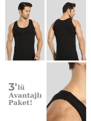 Arma Yıldız Erkek Pamuklu Omuzu Lok Dikişli Atlet 3'lü Paket