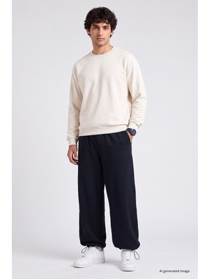 Tommy Life Lacivert Lastikli Erkek Baggy Eşofman Alt - 82200