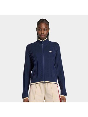 Adidas Cable Knit Firebird Kadın Mavi Ceket (KT1864)