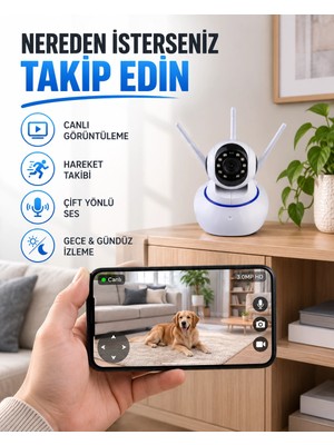 Astraltech Akıllı Ip Güvenlik Kamerası – 1080P Hd, Gece Görüşlü, Hareket Algılamalı Yeni Nesil