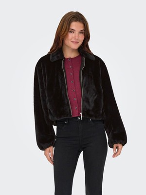 Only Onldana Faux Fur Siyah Kadın Mont 15348987