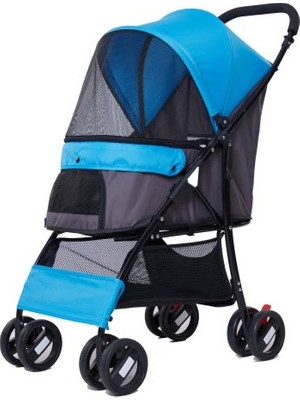Euro Dog Csmo-Tex Eurodog Katlanabilir Köpek Arabası Mavi 67X47X98 cm