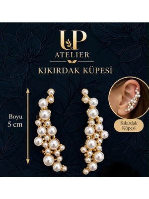 Up Atelier Incili Kıkırdak Küpe 5cm
