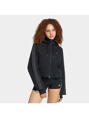 Adidas Superstar Track 2.0 C Hoody Kadın Siyah Sweatshirt.-