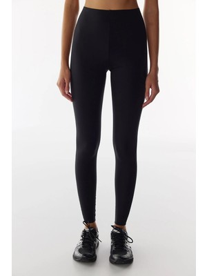 Penti Siyah Wonder Yüksek Destek Toparlayıcı Yüksek Bel Back Lock Stitched Uzun Tayt