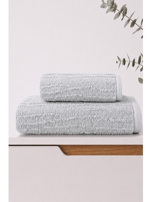 Neşe Home Collection Grace 2'li Banyo Havlusu Seti Gri