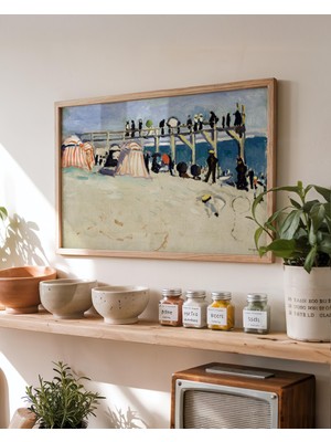 Pegziz Nice Manzarası Fovist Sanat Çerçeveli Poster Duvar Dekoru