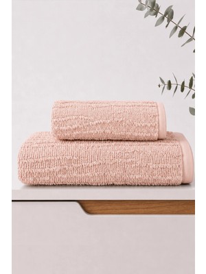 Neşe Home Collection Grace 2'li Banyo Havlusu Seti Pudra
