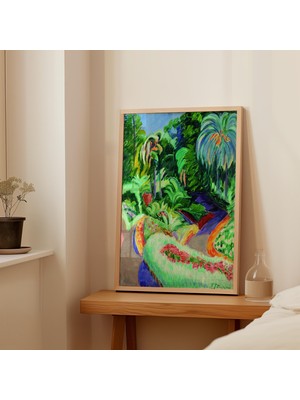 Pegziz Bahçe Manzarası Sanat Çerçeveli Poster Duvar Dekoru