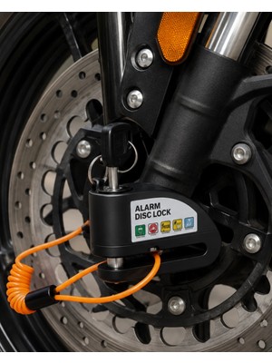 Astraltech 110 Db Alarmlı Disk Fren Kilidi Su Geçirmez Çelik Motosiklet Güvenlik Kilidi