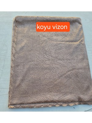 Tekstilci Koltuk-Kanepe - Çekyat Örtüsü Tay Tüyü Kaymaz Altlı damarlı koyu vizon