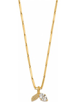 Hector&Co. Jewellery Gold Renk Taşlı Balina Kuyruğu Figürlü Kolye