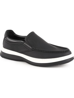 Libero Lbr H1094 Hakiki Antik Deri U-Burun Dikişli Yan Lastikli Ultra Hafif Taban Erkek Casual Comfort Ayakkabı