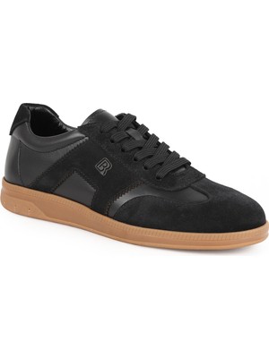 Libero Lbr H1033 Hakiki Deri Süet Garnili Renk Bloklu Düz Taban Erkek Spor Sneaker