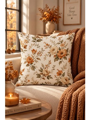 Bertille Home Sonbahar Serisi Çift Tarafı Dijital Baskılı Kırlent Kılıfı (Halloween Autumn)