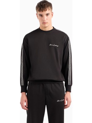 Armani Exchange Erkek Yuvarlak Yaka Desenli Uzun Kollu Regular Fit Siyah Sweatshirt 8nzmsg Z9N1Z-1200