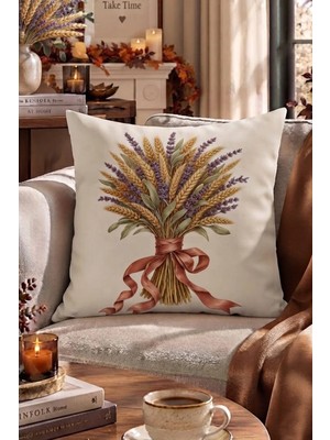 Bertille Home Sonbahar Serisi Çift Tarafı Dijital Baskılı Kırlent Kılıfı (Halloween Autumn)