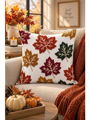 Bertille Home Sonbahar Serisi Çift Tarafı Dijital Baskılı Kırlent Kılıfı (Halloween Autumn)