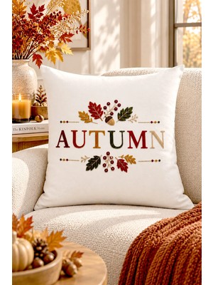Bertille Home Sonbahar Serisi Çift Tarafı Dijital Baskılı Kırlent Kılıfı (Halloween Autumn)