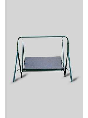 Sowso Premium Salıncak Minderi 45x130x5 cm | Gri Sert Sünger | Keten Kumaş & Fermuarlı Kolay Yıkanabilir | Pratik Bağcıklı | Açık Gri