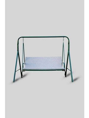 Sowso Premium Salıncak Minderi 45x130x5 cm | Gri Sert Sünger | Keten Kumaş & Fermuarlı Kolay Yıkanabilir | Pratik Bağcıklı | Krem