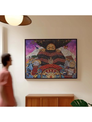 Pegziz Modern Figüratif Sanat Çerçeveli Sanat Poster Duvar Dekoru