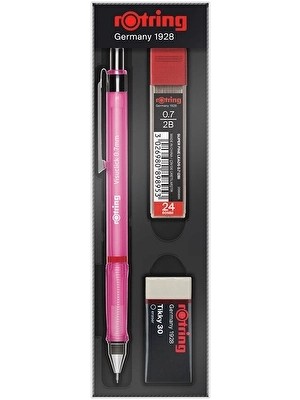 4 Adet Rotring Visuclick Silgili Okul Seti 0.7mm Pembe