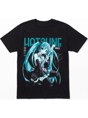 Orijintex Hatsune Miku Tişört Siyah