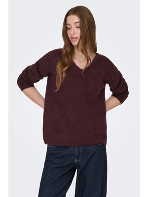 Only Onlcamilla Regular Fit V Yaka Kazak Kadın Kazak 15204588