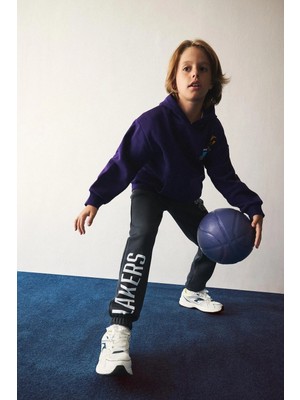 DeFacto Nba Los Angeles Lakers Regular Fit Lastikli Paça Baskılı Eşofman Altı Erkek Çocuk F4088A826WN