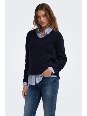 Only Onlcamilla Regular Fit V Yaka Kazak Kadın Kazak 15204588
