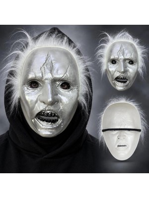 Aslanoğlu Store Mey Ithalat® Beyaz Saçlı Michael Myers Plastik Karakter Maskesi