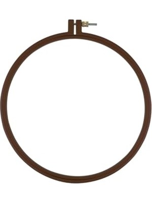 Velora Hello Vidalı Plastik Nakış Kasnağı Kahverengi 24 cm