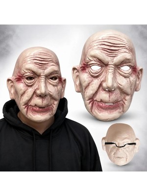 Aslanoğlu Store Mey Ithalat® Korkunç Yaşlı Adam Gerçekçi Ihtiyar Maske