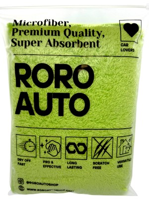 Velora Roro Auto Soft Araç Cila ve Kurulama Bezi – Yeşil | 50X70 cm – 440 Gsm