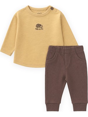 Cigit Nakışlı Mevsimlik Bebe Takımı 0-3 Yaş Sundres