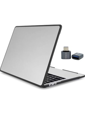 MacBook Air 13.3 Kılıf A1932 A2179 A2337 M1 Uyumlu Hibrit Koruma Mat Şeffaf Sert Pc Arka Kapak Tpu Kenar Darbe Emici Hava Kanallı Laptop Kılıfı Şeffaf