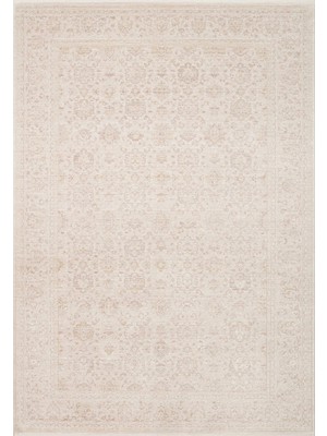 Eko Halı Mahal Mood 02 Beige Cream Polyester Akrilik Klasik Desenli Premium Salon Halısı