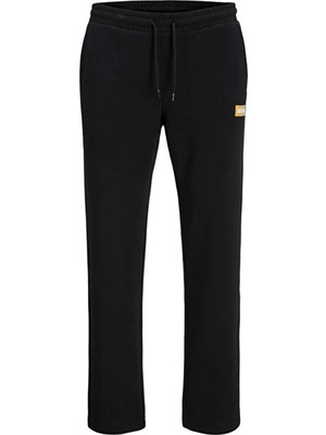 Jack & Jones Siyah Erkek Logo Baskılı Sweatpant 12310633 Jpstgordon Pan Sweat Pant