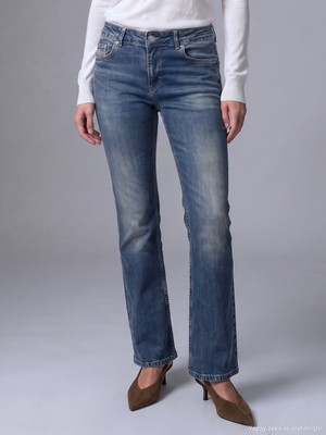 Dilvin 72353 Düşük Bel Likralı Flare Jean-Tint