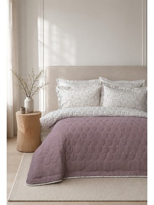 Bedline Bed Line Summer Pike Comforter Set Ranforce Vanessa Tek Kişilik Mürdüm