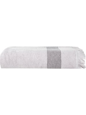 Velora Borla Gri Banyo Havlusu 90X150
