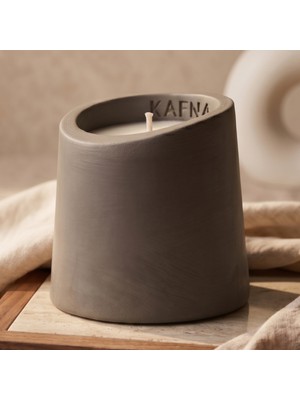 Kafna Lavanta Kokulu | Dekoratif Beton Mum - %100 Soya Wax | Siyah