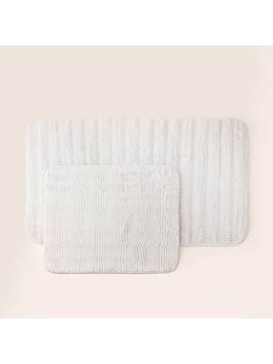 Matmel Soft Rems Rabbit Post 2'li Banyo Paspası - Bej - 50X60 cm + 60X100 cm