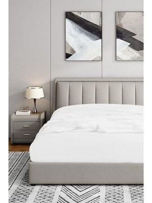 Velora Soley 100X200 Lastikli Fitted Penye Çarşaf, Beyaz