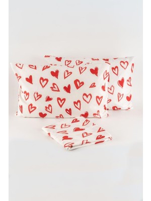 Velora Soley Lover Çift Kişilik Düz Çarşaf, 240X260, Kırmızı
