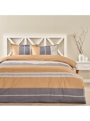 Velora Taç Vera DESENLI%100 Pamuk Nevresim Takımı, Gri, Tek Kişilik (Nevresim: 160X220 Cm/çarşaf: 180X260 cm / 1 Adet Yastık Kılıfı: 50X70 Cm)