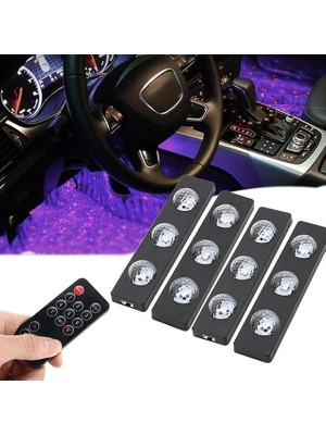 Aydogan's Ayd SN-22216 Araç Kabin Içi 7 Renk Rgb Müzik Sensörlü Yıldız LED Ambiyans Aydınlatma Seti