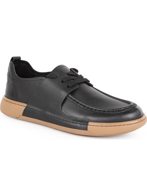Libero L5758 Erkek Hakiki Antik Deri Aynalı Mokasen Burun Dikişli Esnek Kauçuk Taban Casual Sneaker