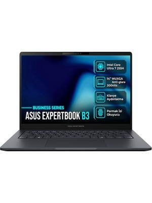 Asus Expertbook B3 Intel Core Ultra 7 255H 32GB 512GB SSD 14" Wuxga Windows 11 Pro Laptop, Notebook B3405CCA-LY3481 008